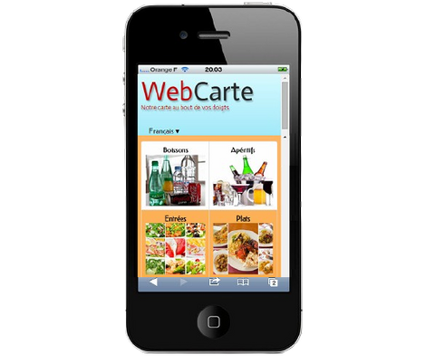 Carte menu en ligne